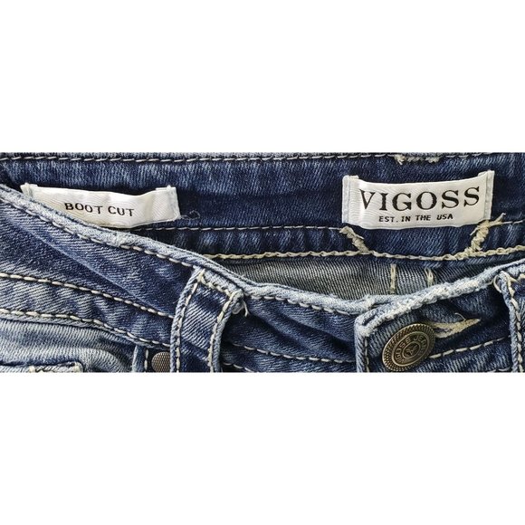 VIGOSS Bootcut Embroidered V Back Pocket Stretch Jeans ~ Sz 2 (2 Pairs) - Picture 5 of 9